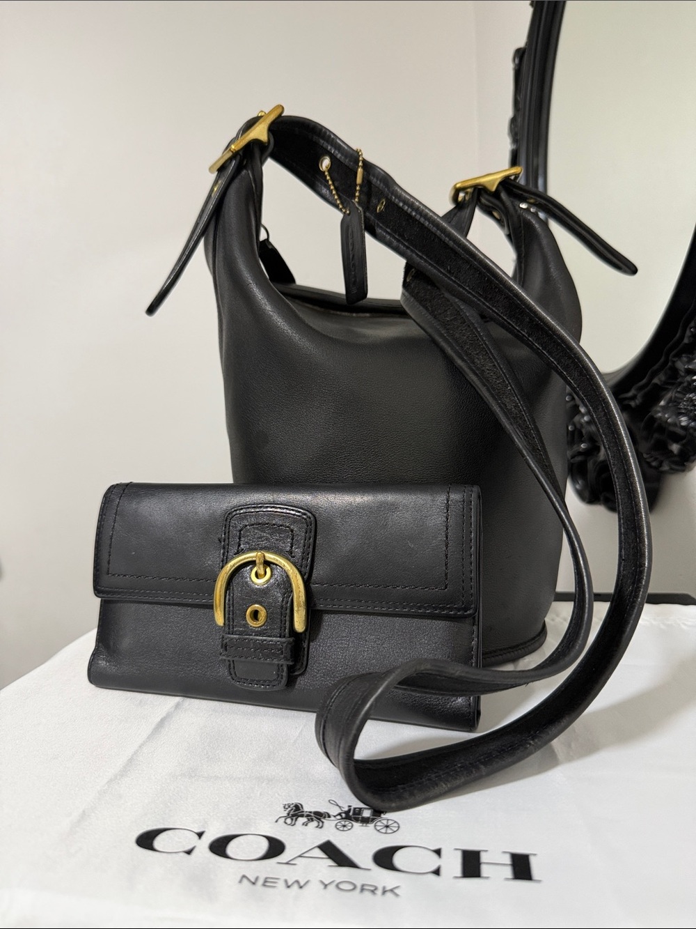 Coach Vintage black Leather wallet 💃🏼